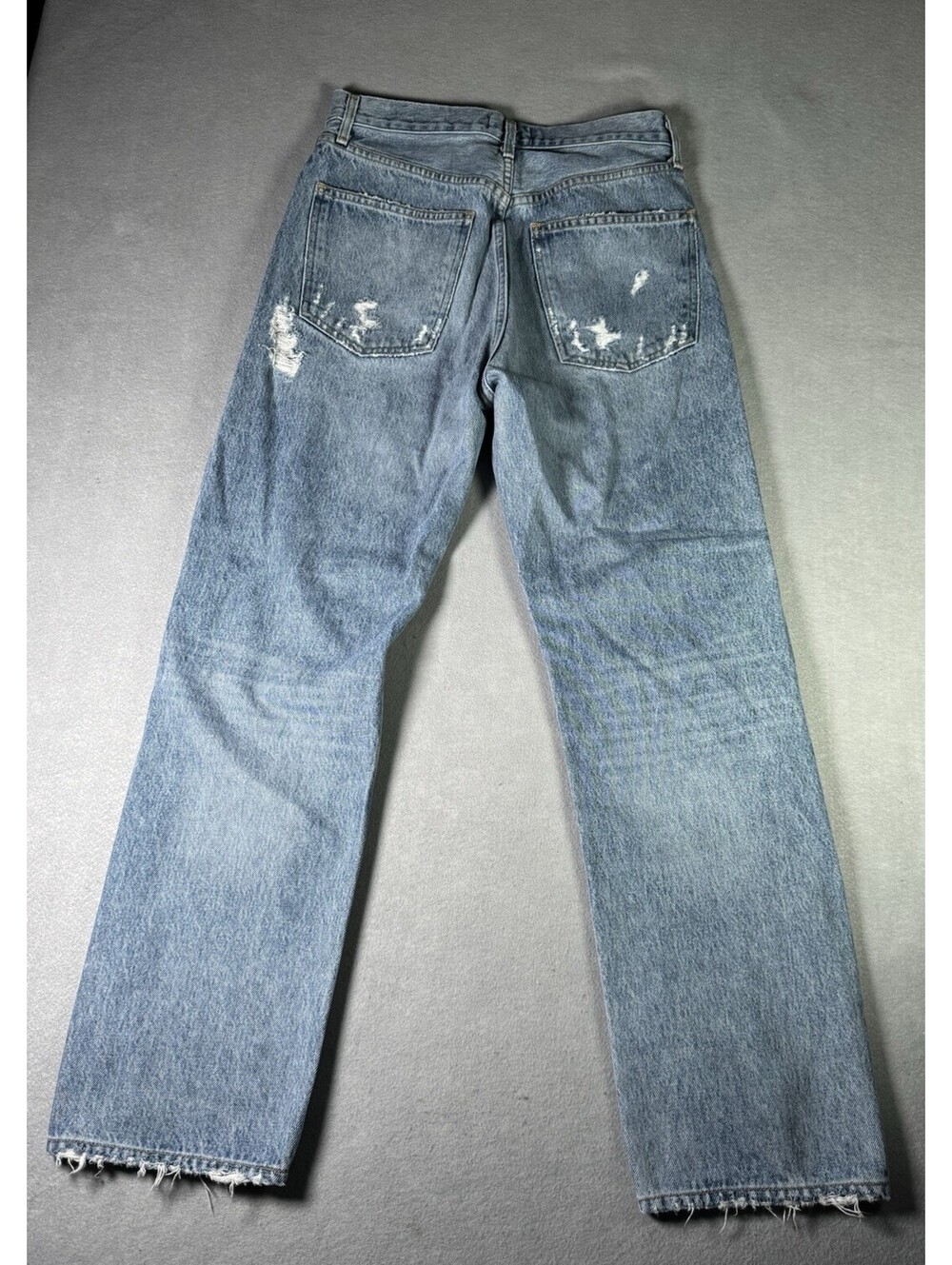 AGOLDE 90s Mid Rise Loose Fit Jeans Fall Out Distressed Denim Size 26 A069C-811 - Picture 2 of 9